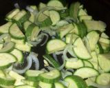 A picture of step 1 of Sautéed Zucchini with Cream.