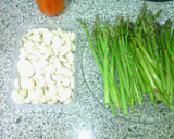Foto del paso 1 de la receta: Espárragos con chanpiñones