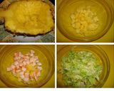 Foto del paso 1 de la receta: Cóctel de piña rellena con langostinos