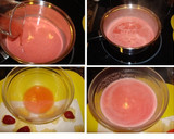 Foto del paso 3 de la receta: Flan de fresas en almíbar y uvas crujientes