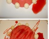Foto del paso 6 de la receta: Flan de fresas en almíbar y uvas crujientes