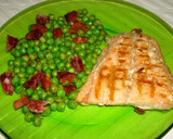 Foto del paso 6 de la receta: Salmón fresco con guisantes estofados