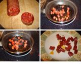 Foto del paso 1 de la receta: Tortilla de setas cultivadas y chorizo Ibérico