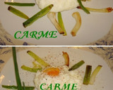 Foto del paso 5 de la receta: Huevos escalfados con ajos tiernos