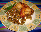 Foto del paso 5 de la receta: Pollo asado con champiñones