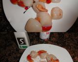 Foto del paso 1 de la receta: Brochetas de vieiras y cherrys
