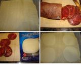 Foto del paso 1 de la receta: Cañas de hojaldre rellenas de chorizo y queso