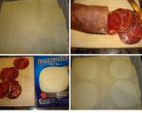 Foto del paso 1 de la receta: Cañas de hojaldre rellenas de chorizo y queso