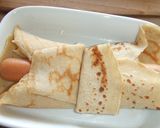 Foto del paso 4 de la receta: Crêpes de queso y salchichas