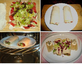 Foto del paso 4 de la receta: Rollitos de pan con jamón ibérico, queso y lechuga