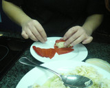Foto del paso 4 de la receta: Pimiento con brandada de bacalao sobre patata