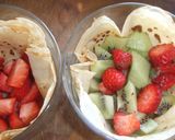 Foto del paso 1 de la receta: Crêpe de macedonia y salsa de frutos rojos