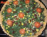 Foto del paso 5 de la receta: Quiche de espinacas, champiñones y maíz