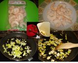 Foto del paso 1 de la receta: Pastel de calabacín y langostinos