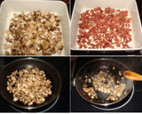 Foto del paso 1 de la receta: Trenzas de hojaldre rellenas de jamón champiñones y pasas