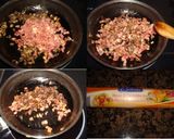Foto del paso 2 de la receta: Trenzas de hojaldre rellenas de jamón champiñones y pasas