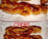 Foto del paso 7 de la receta: Trenzas de hojaldre rellenas de jamón champiñones y pasas