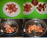 Foto del paso 1 de la receta: Macarrones con setas, chorizo y jamón