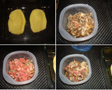 Foto del paso 1 de la receta: Patatas rellenas de setas y jamón serrano