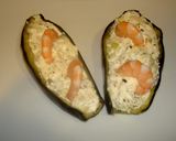 Foto del paso 4 de la receta: Berenjenas con queso de cabra y langostinos