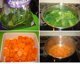 Foto del paso 1 de la receta: Pastel tricolor de verduras y arroz