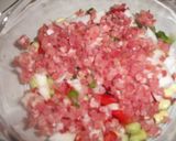 Foto del paso 1 de la receta: Tortilla multicolor de restos con jamón Iberico