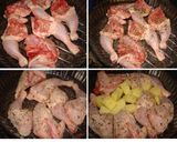 Foto del paso 1 de la receta: Picantones asados con manzanas y espárragos