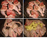 Foto del paso 1 de la receta: Picantones asados con manzanas y espárragos