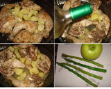 Foto del paso 2 de la receta: Picantones asados con manzanas y espárragos