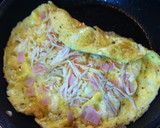 Foto del paso 3 de la receta: Tortilla francesa con queso y pavo