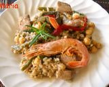 Foto del paso 7 de la receta: Arroz atún gambas y garbanzos