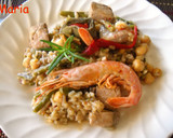 Foto del paso 7 de la receta: Arroz atún gambas y garbanzos