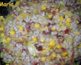 Foto del paso 5 de la receta: Calabacines rellenos con trigo sarraceno, maíz y jamón
