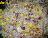 Foto del paso 5 de la receta: Calabacines rellenos con trigo sarraceno, maíz y jamón