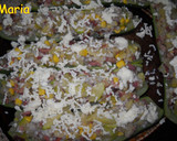 Foto del paso 6 de la receta: Calabacines rellenos con trigo sarraceno, maíz y jamón