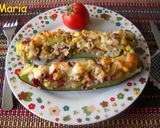 Foto del paso 7 de la receta: Calabacines rellenos con trigo sarraceno, maíz y jamón
