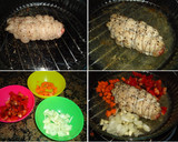 Foto del paso 3 de la receta: Rollitos de pollo rellenos de jamón y salchichas