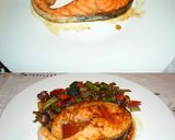 Foto del paso 4 de la receta: Salmón al horno con salsa de soja y miel