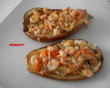 Foto del paso 4 de la receta: Berenjenas asadas rellenas de gambas y surimi