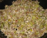 Foto del paso 4 de la receta: Berenjenas rellenas de pollo y beicon