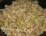 Foto del paso 4 de la receta: Berenjenas rellenas de pollo y beicon