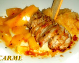 Foto del paso 6 de la receta: Abanico de solomillo con puré de manzana y mango