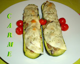 Foto del paso 6 de la receta: Calabacín relleno de arroz y champiñones