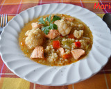 Foto del paso 6 de la receta: Sopa de coliflor con bulgur y salmón