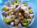 Ensalada de manzana navideña mexicana sin gluten
