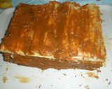 Foto del paso 5 de la receta: Torta de hojaldre con dulce de leche y frutas
