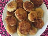 Croquetas de pollo y leche de coco