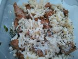 Salteado de espinacas con pavo gratinadas