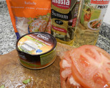 Foto del paso 1 de la receta: Milhojas de tomate con surimi y bonito