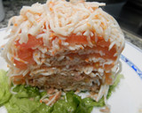 Foto del paso 6 de la receta: Milhojas de tomate con surimi y bonito
